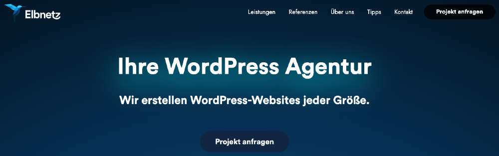 Screenshot der Elbnetz-Website