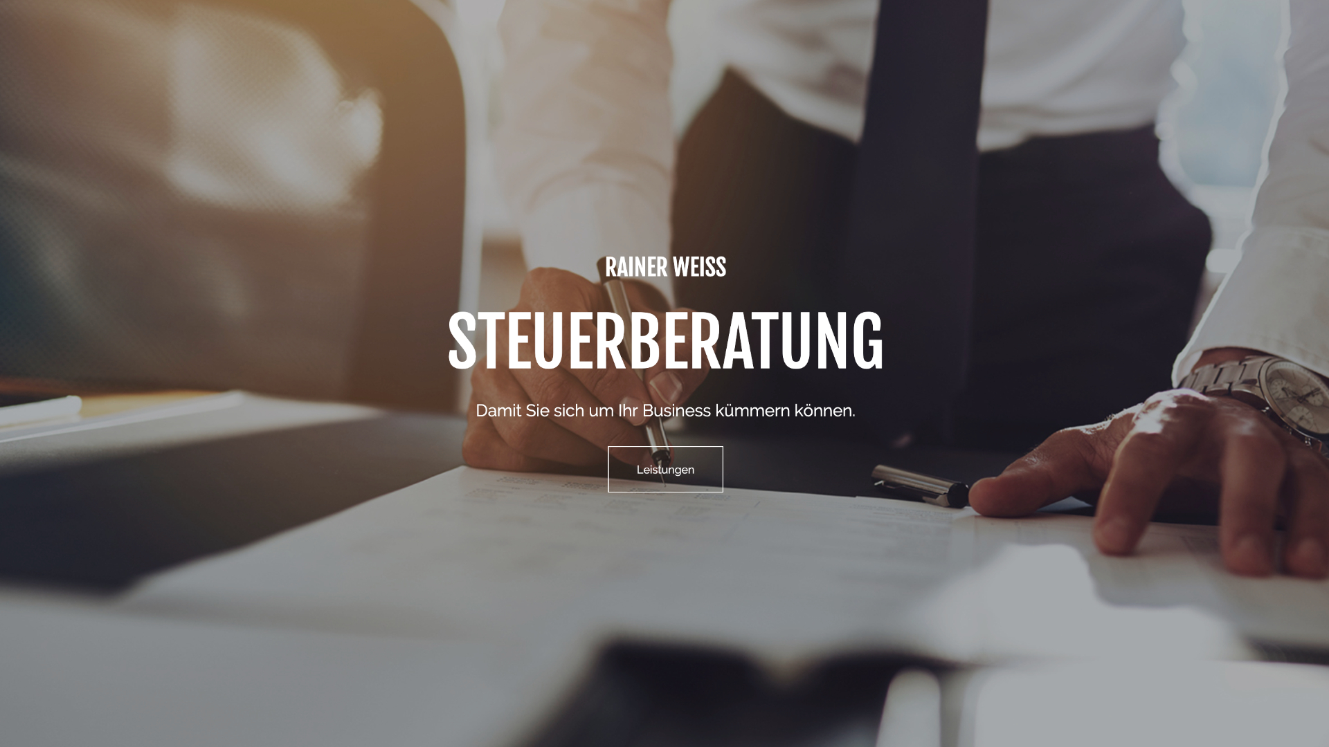 Screenshot der Website von Steuerberater Rainer Weiss